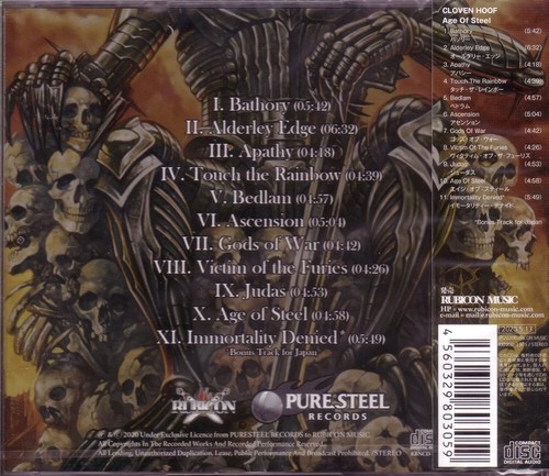 Nuovo CLOVEN HOOF Age of Steel + 1 CD JAPAN Excalibur Omen Aska Power Metal! - Foto 5 di 5