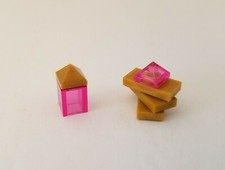 New! Lego Perfume Bottle Set Display Pink Gol...