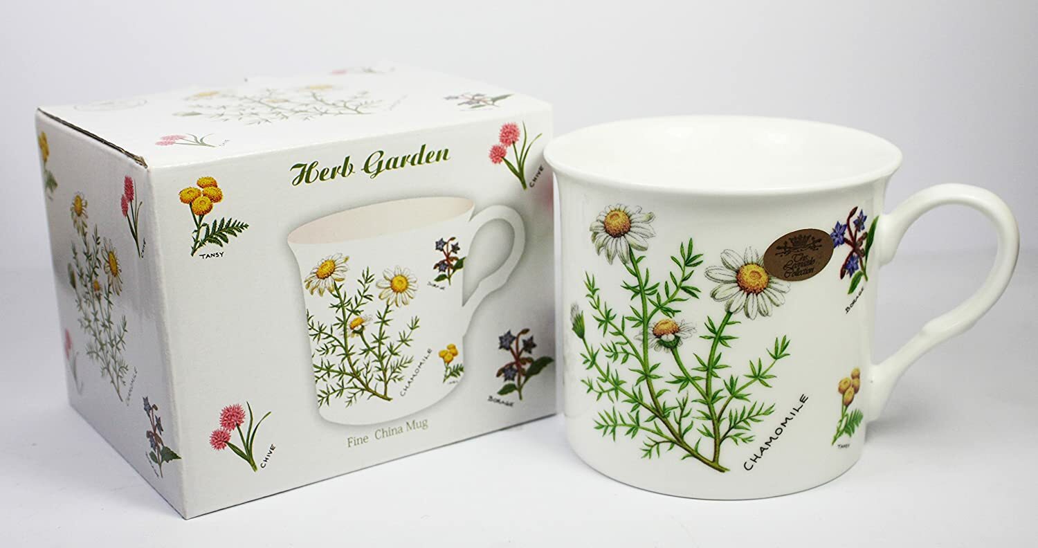 Herb Garden China Mug by Leonardo Shows Chamomile Gift Boxed Present for Cooks