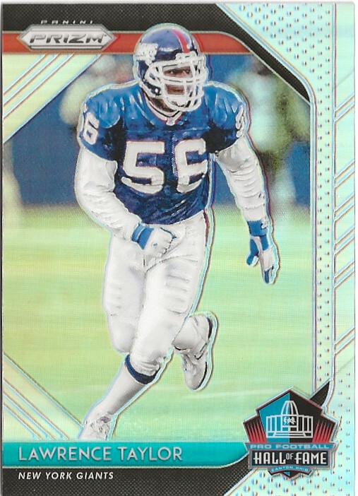 2018 Panini Prizm Lawrence Taylor Hall of Fame Silver Prizm New York Giants HOF