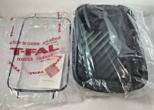 T-Fal Non-Stick 13" x 8" Rectangle Enamel Health Roaster w/ Pyrex Glass Cover