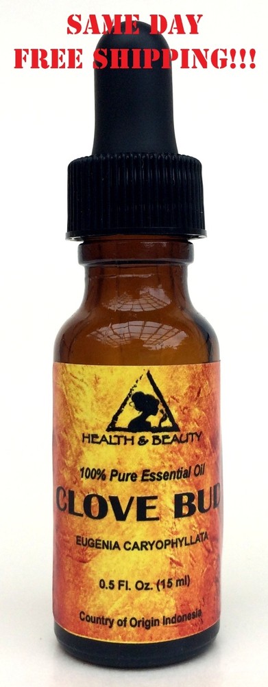 CLOVE BUD ESSENTIAL OIL ORGANIC AROMATHERAPY PURE NATURAL DROPPER 0.5 OZ, 15 ml