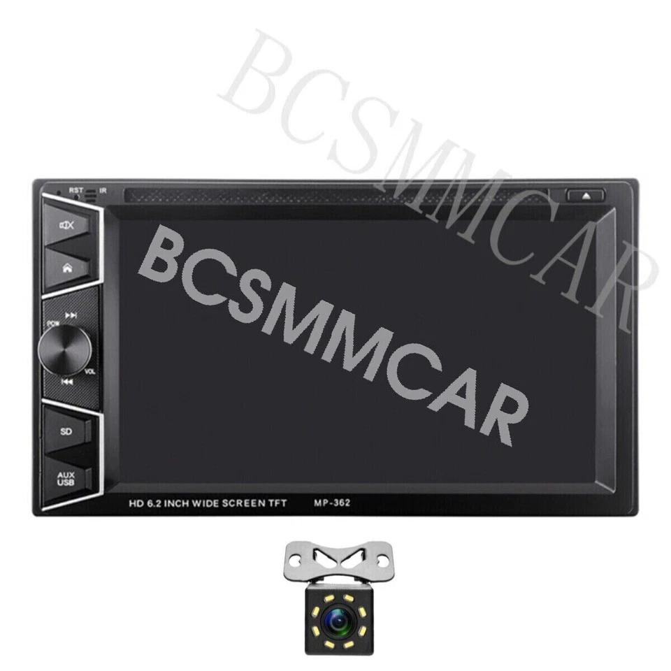 6.2in Car Stereo DVD CD MP5 Player Double Din Radio Bluetooth FM SD With Camera - Изображение 4 из 4