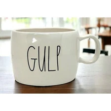 Rae Dunn GULP Short White Stackable Cup