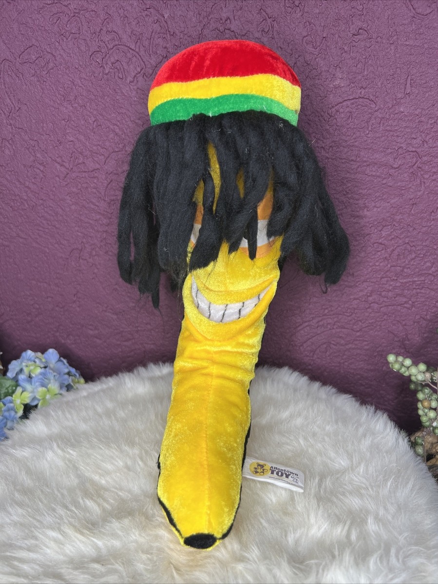 Allentown Jamaican Rasta Banana Plush Yellow Dreadlocks 15”RARE