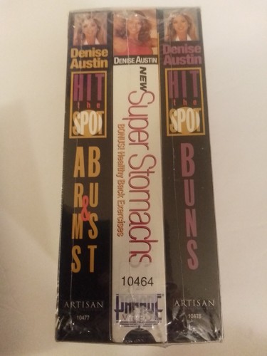 Denise Austin Hit The Spot Perfect Parts Trio 3 VHS Video Cassettes Brand New - Picture 2 of 4
