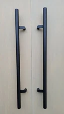 Offset Pull Handle 48" Entrance Entry Door Stainless Steel Matte Black Finish 
