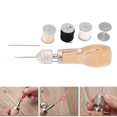 Belt Strip DIY Leather Tool Hand Sewing Machine Awl Needle Thread Edge Stitching