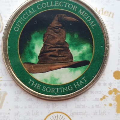 HARRY POTTER COIN-THE SORTING HAT-OFFICIAL COLLECTOR MEDAL- SCARCE