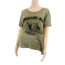 Grace Linen Shirt Green Womens Summer Tunic Top Cotton 34 XS Embroidered New