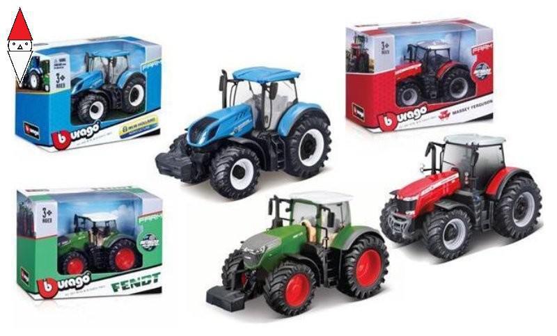 MODELLINO BBURAGO ASSORTIMENTO TRATTORI 10CM - MOTORIZZATI