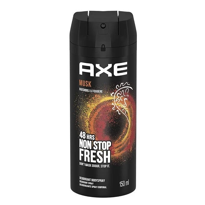 Desodorante Axe Body Spray Musk para hombre 150 ml 48 horas (lote de 12 paquetes) Foto 2 de 2