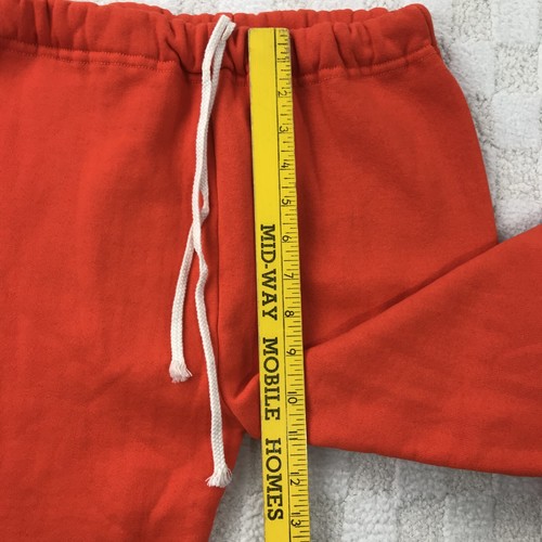 Vintage Russell Athletic Kids Sweatpants Boys Medium Orange Jogger USA Made 90s - Picture 9 of 11