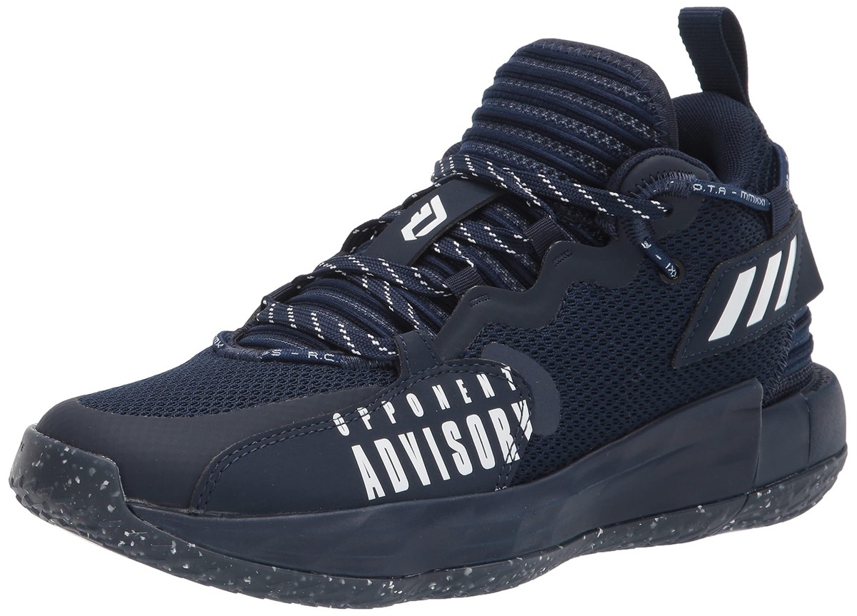 アディダス メンズ スニーカー adidas Dame 7 Extply - Navy/White/Navy adidas Unisex Dame 7 Extply Basketball Shoes, Navy Blue/White, 7.5