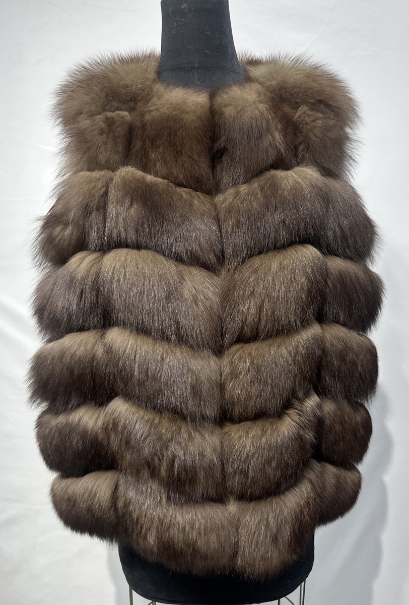 hk様 Brown Fox Vest Crosscut (117108) | eBay