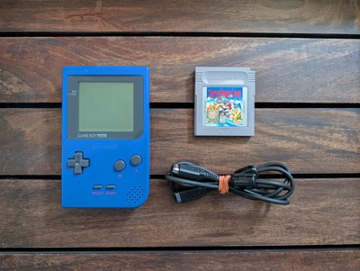 Nintendo Game Boy Pocket - Blue, with 1 Game and Gameboy Link Cable