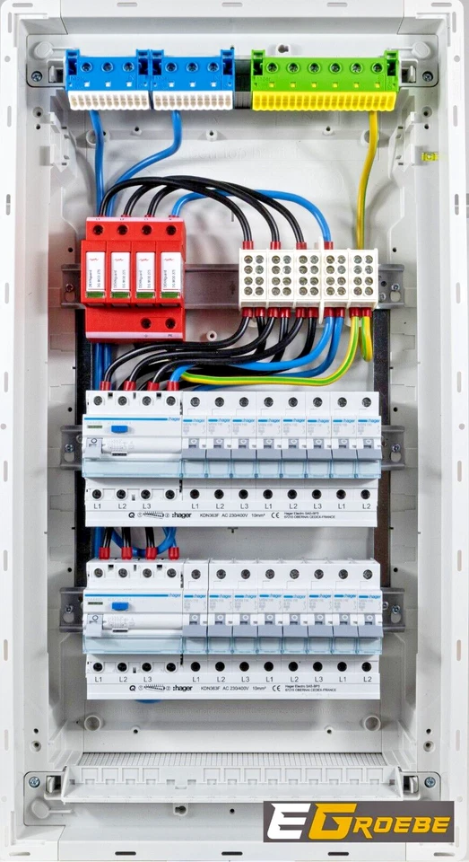 Unterverteilung Sicherungskasten Hager verdrahtet Unterputz Aufputz 3-reihig - Bild 4 von 4