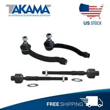 4Pcs Front Inner & Outer Tie Rod End For 09-15 HONDA PILOT