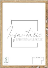 Bilderrahmen Eiche Vintage Silber Infantasie 'N°2' Fotorahmen nach Maß Holz 