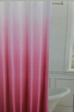 13 pc Signature Bath Ombre Waffle Weave Fabric Shower Curtain  Hooks Set NIP