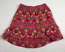 Hanna Andersson Girls Size 110 5 Skirt Corduroy Ruffle Pink Green Floral