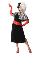 Rubies Official Disney Cruella De Vil Ladies Fancy Dress Costume Small UK 8-10