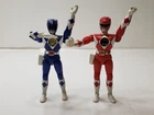 Power Rangers Red Ranger & Karate Chop Blue Ranger 8” Figures Lot Of 2 1993 Vtg