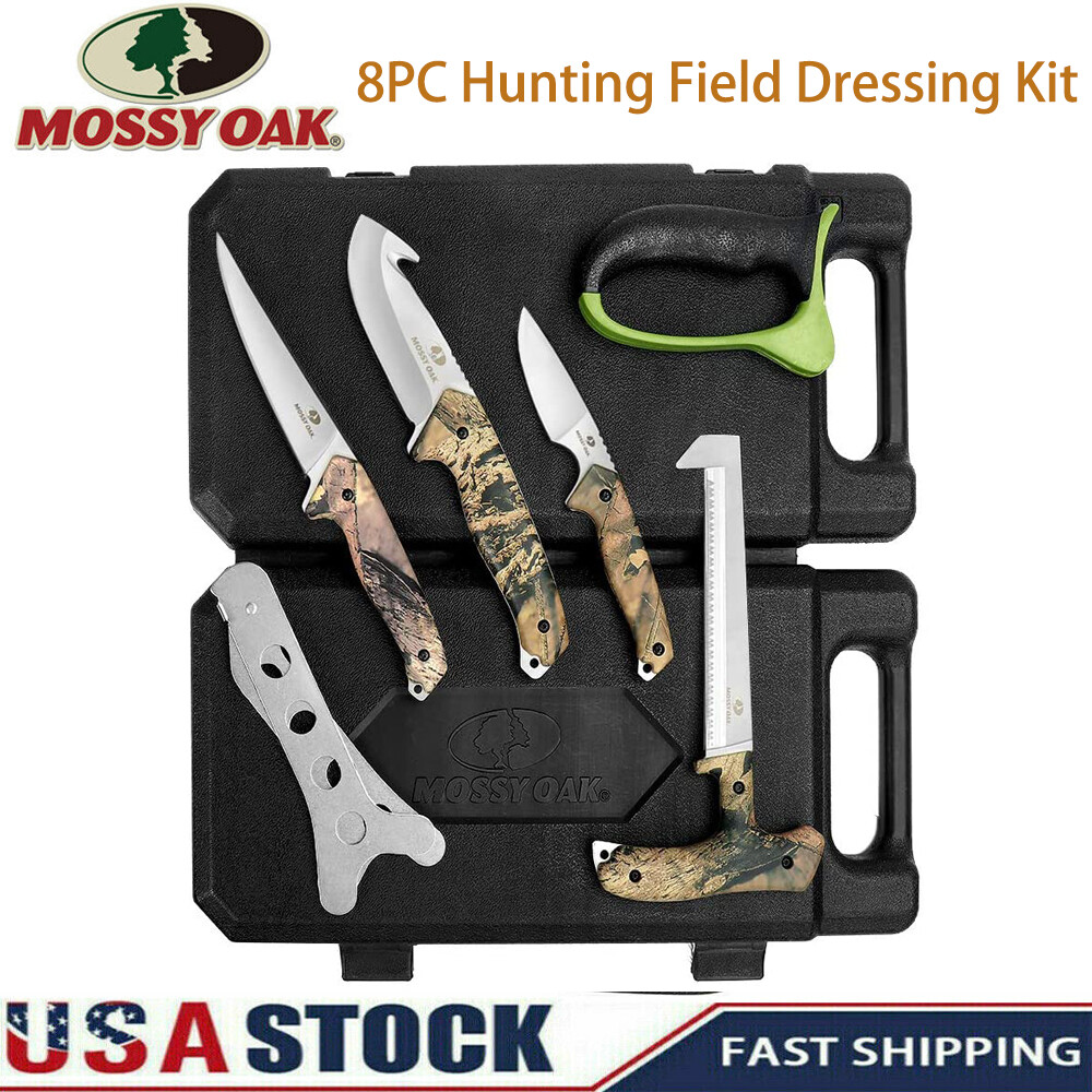 MOSSY OAK 8PC Hunting Field Dressing Kit Portable Butcher Game