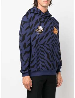 Vivienne Westwood Navy Blue 3I010003 Chaos Pullover Hoodie RRP