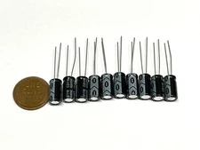 10 Pack Electrolytic capacitor 220UF 16v 105c 6mm x 12mm Radial G436