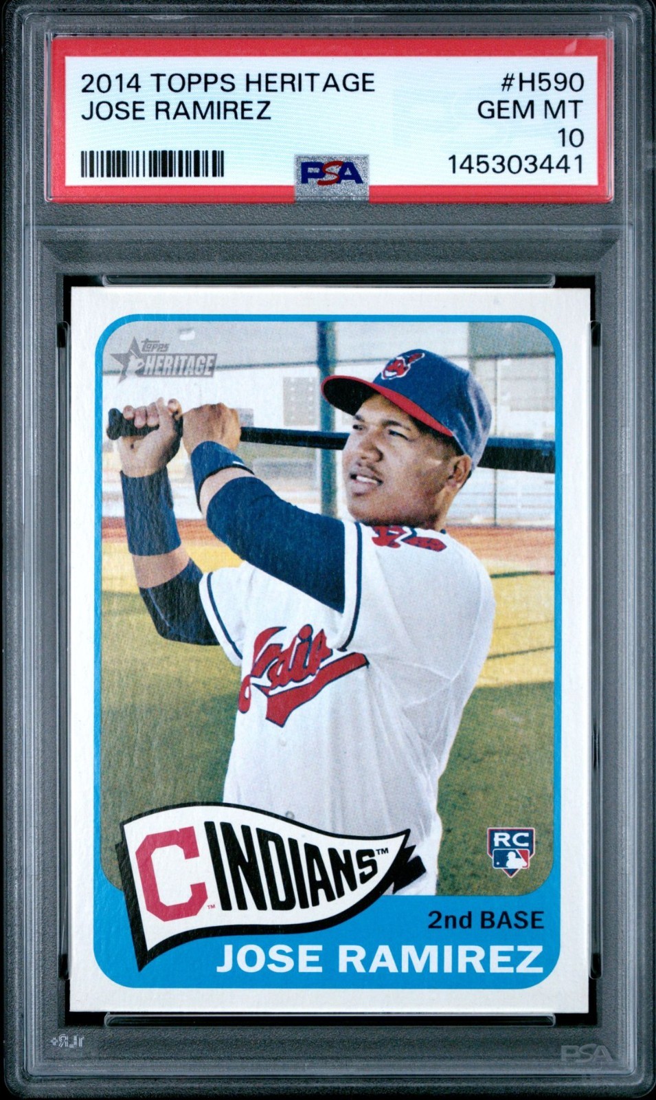 2014 Topps Heritage Rookie RC Jose Ramirez #H590 PSA 10 GEM MT