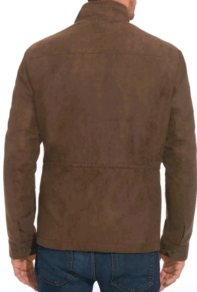 CHAQUETA MILITAR DE CAMPO DE MICROGAMUZA SINTÉTICA PRENDA IMPERMEABLE XXL DRIFTWOOD $225 NUEVA Foto 2 de 4