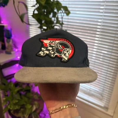 Vintage 90s APEX ONE VARSITY Cayler & Sons ''Too Fast'' black and grey snapback 