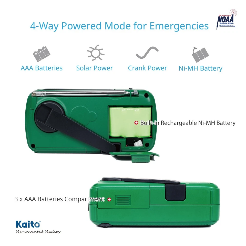 Best NOAA Portable Solar/Hand Crank AM/FM, Shortwave & NOAA Weather Emergency... - Image 4 of 4