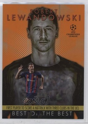 2023 Topps UEFA Club Competitions Orange Foilboard 7/25 Robert Lewandowski 07vd