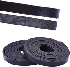 2 Rollen 10 mm flach echtes Rindsleder Spitzenkordel Flechtschnur Lederstreifen 