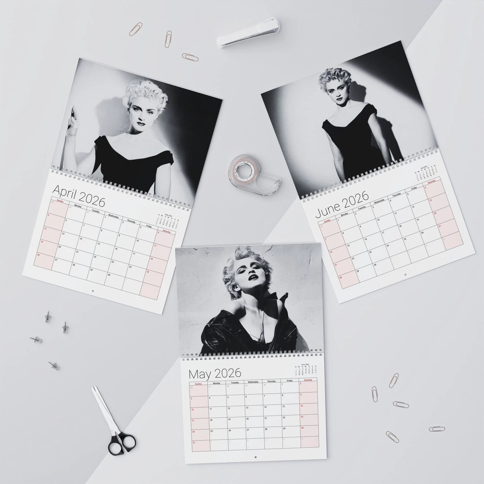 Madonna True Blue 2026 Wall Calendar - Home Decor, Music Fan Gift, Monthly
