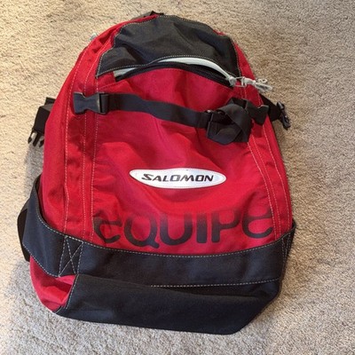VTG Salomon Equipe Red Black Ski Outdoor Hiking Daypack Boot Schoolbag Backpack