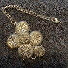 Vintage Spiral cluster silver tone necklace broken needs repair — photo 5