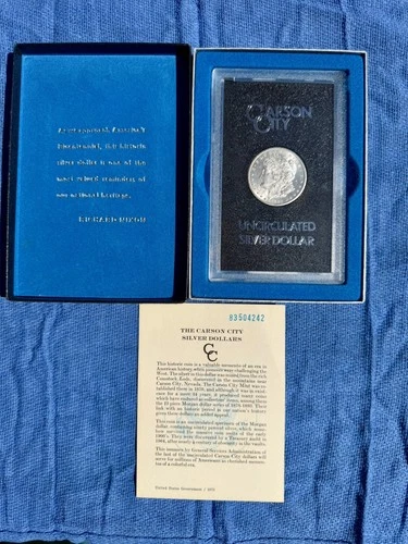 BU 1884 Carson City Morgan Silver Dollar U.S. Mint with Box/Cert Uncirculated