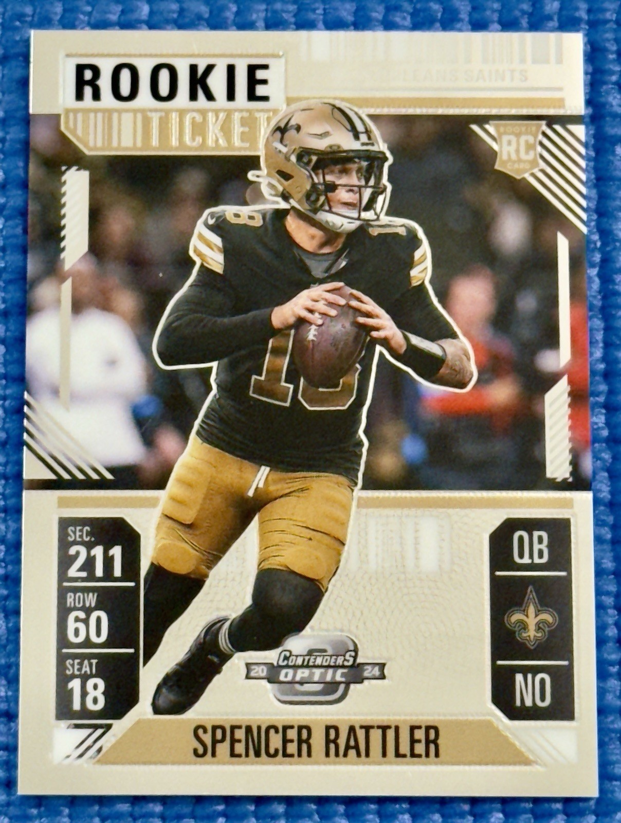 2024 Panini Contenders Optic - Spencer Rattler #95 Rookie Ticket (RC) Saints