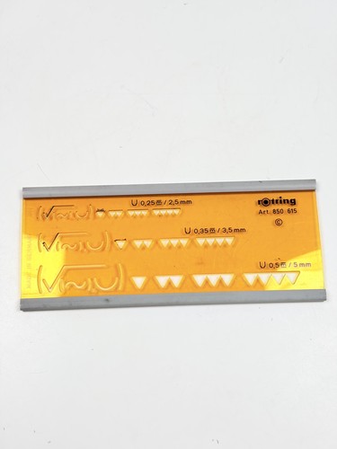 ROtring Acrylic Drawing Stencil Germany Orange 850 615