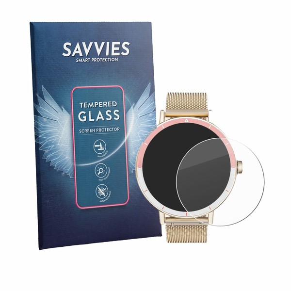 "Savvies Schutzglas FüR Keeponfit Smartwatch 1.27\" Echt Glas Panzer Display"-image
