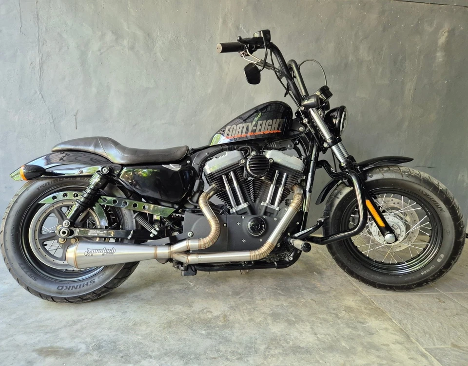 Sistema de escape 2-1 XL1200N 2 en 1 Harley-Davidson Sportster XL 1200N 2004-2020 Foto 2 de 4