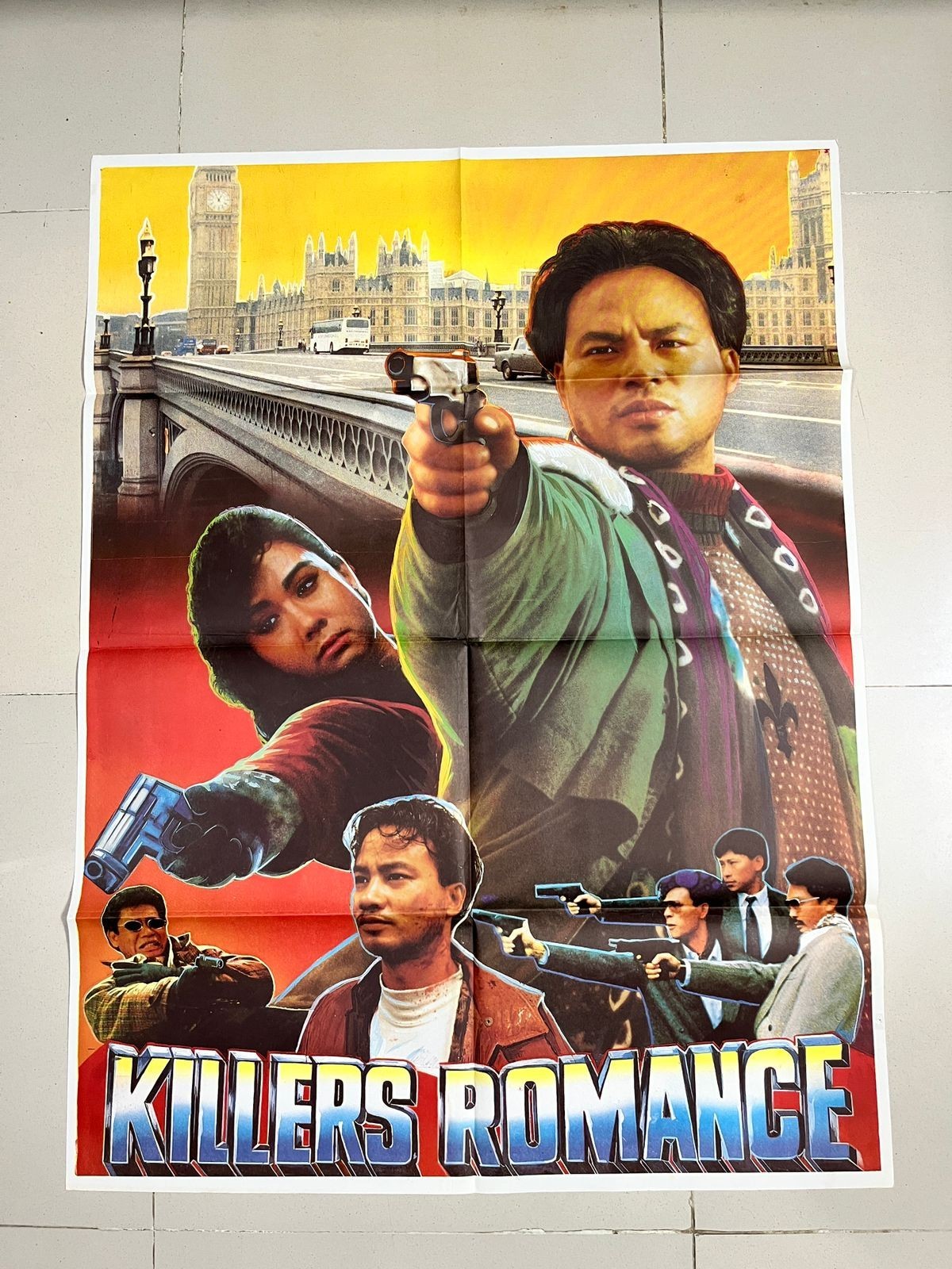 A Killer's Romance * Póster original paquistaní 90 * Simon Yam * Joey Wang * Acción