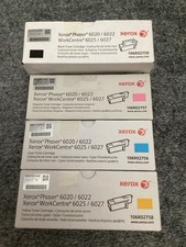 Xerox Phaser 6020 toner cartridge set Yellow Magenta Cyan Black Genuine