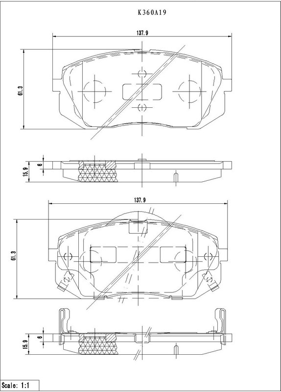 Plaquettes de frein avant Hyundai en composite premium haute résistance thermique