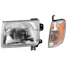 2pcs Nissan Xterra 2000-2001 Headlight Left Clear Lens w/Bulbs NI2520124