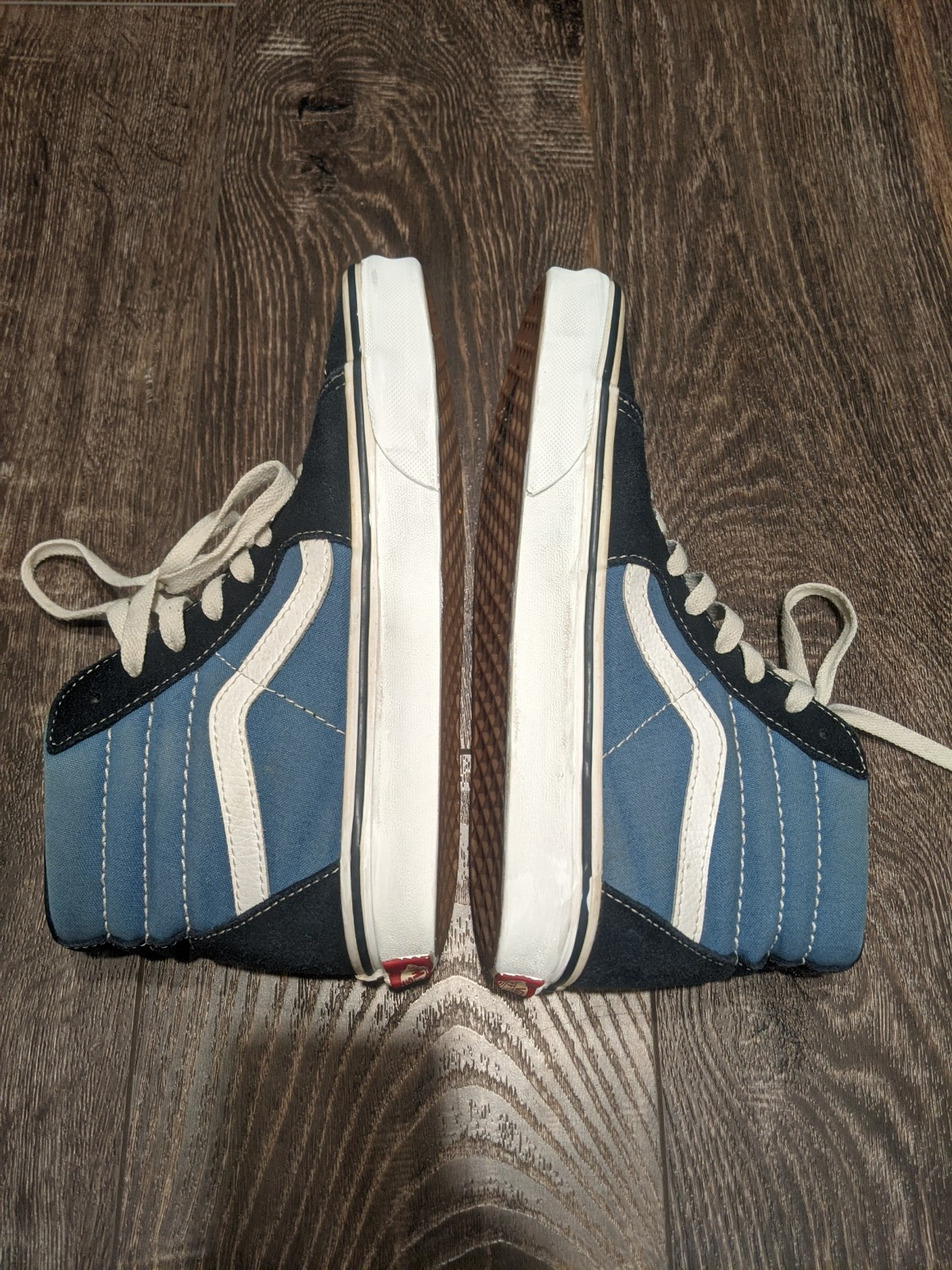 SAOLA Scarpe da skateboard Vans Off The Wall SK8 Hi blu scamosciato tela uomo 5 donna 6 5
