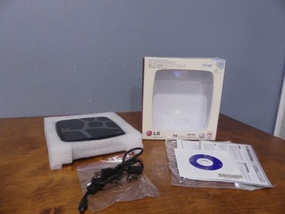 LG CP40NG10 CP40 Slim Portable 3D Blu-Ray Multi Drive BD-ROM/DVD Rewriter In Box